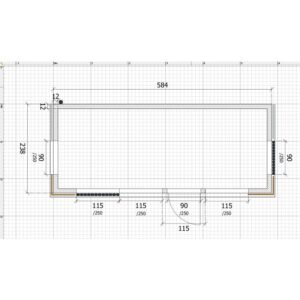 Conteneur de bureau 6 x 2,5 m