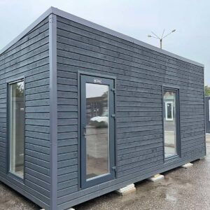 Studio Modulaire 18 m² Isolé Bardage Bois Anthracite