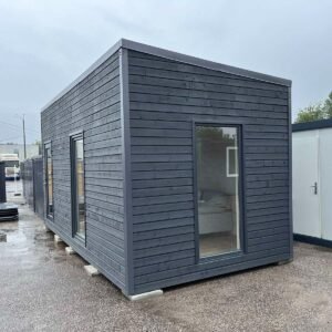 Studio Modulaire 18 m² Isolé Bardage Bois Anthracite