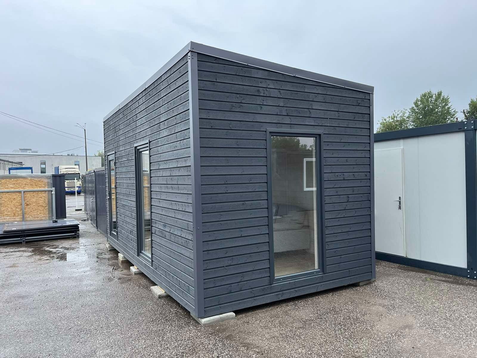 Studio Modulaire 18 m² Isolé Bardage Bois Anthracite 2 Studio Modulaire 18 m² Isolé Bardage Bois Anthracite