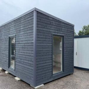 Studio Modulaire 18 m² Isolé Bardage Bois Anthracite