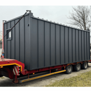 Container Bureau Panoramique 18 m² Design Bois & Anthracite